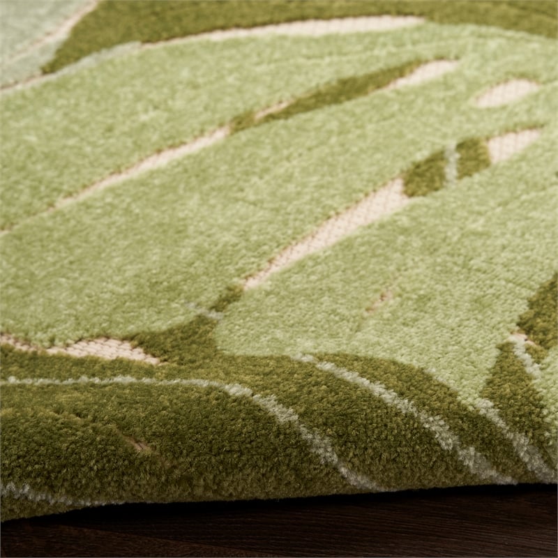 Nourison Home Aloha 9' x 12' Fabric Ivory Green Area Rug