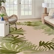 Nourison Home Aloha 9' x 12' Fabric Ivory Green Area Rug