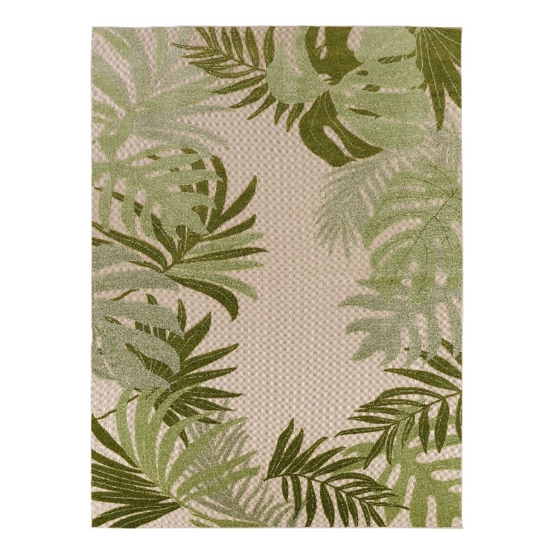 Nourison Home Aloha 9' x 12' Fabric Ivory Green Area Rug
