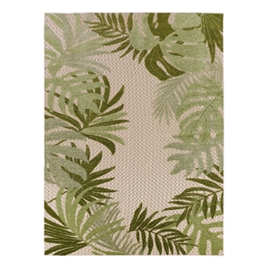 Nourison Home Aloha 9' x 12' Fabric Ivory Green Area Rug