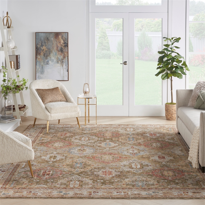 Nourison Petra 9' x 13' Green   Area Rug