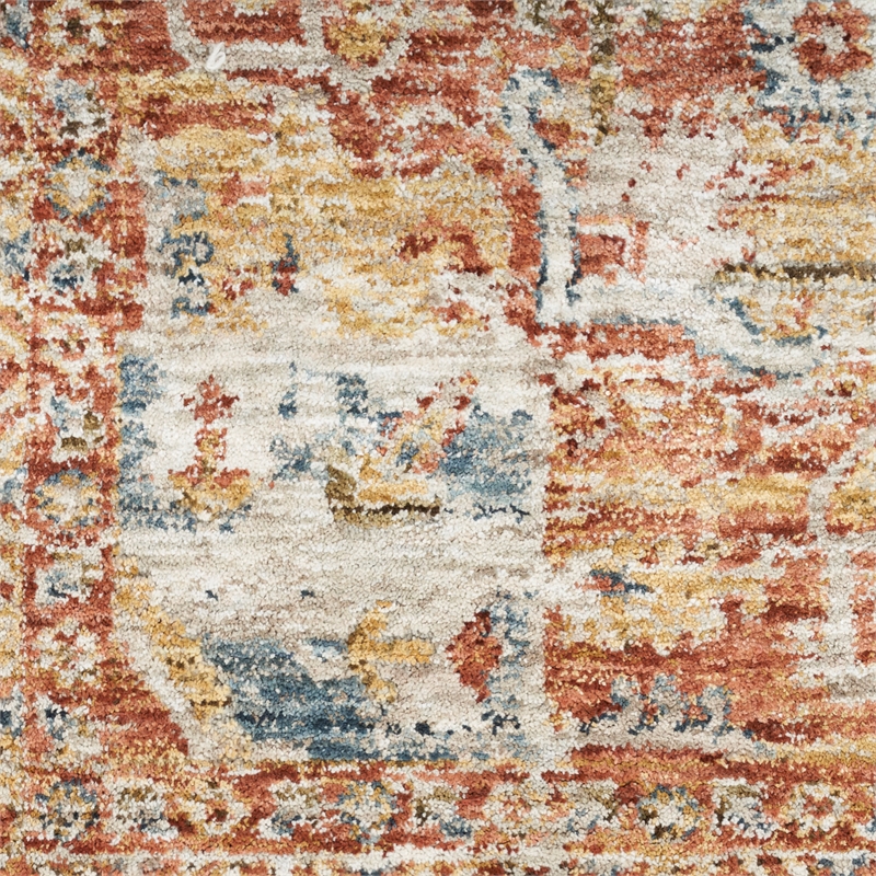 Nourison Petra 9' x 13' Ivory Multicolor   Area Rug