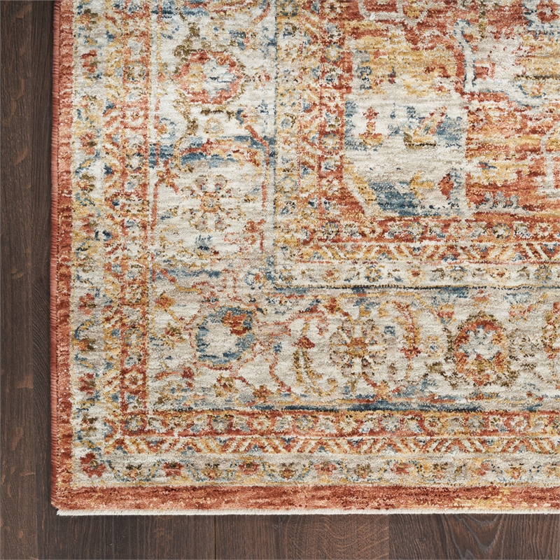 Nourison Petra 9' x 13' Ivory Multicolor   Area Rug