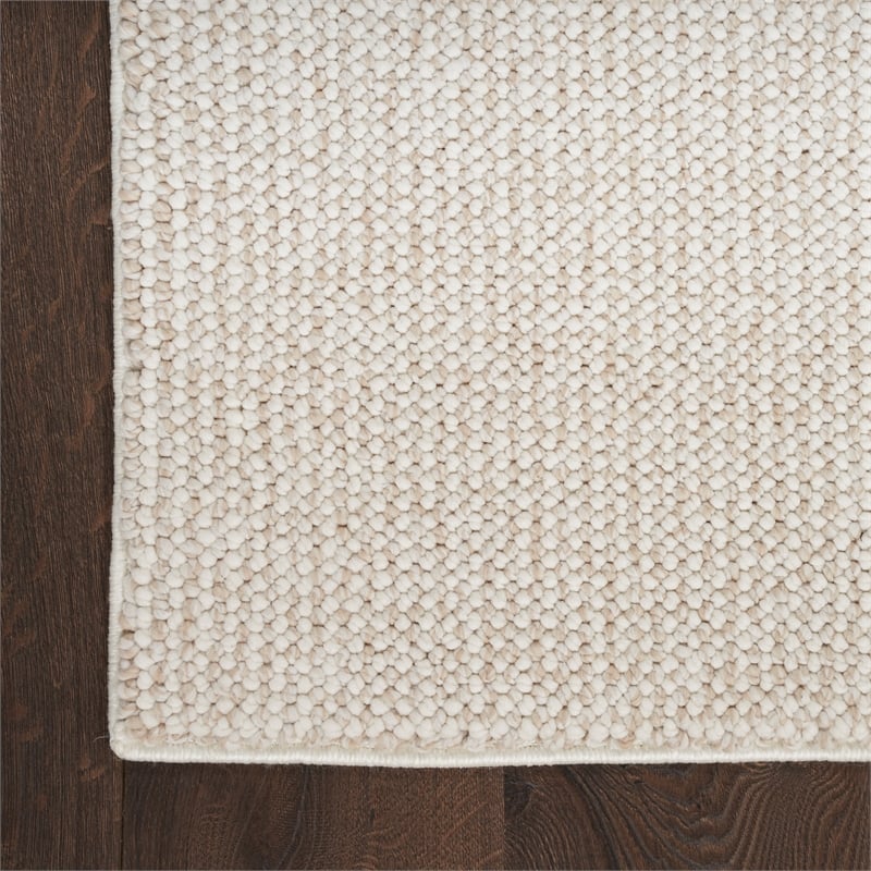 Nourison Home Textured Home 9' x 12' Ivory Beige   Area Rug