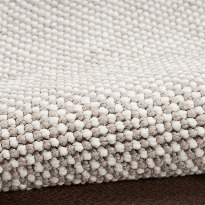 Nourison Home Textured Home 9' x 12' Ivory Mocha   Area Rug
