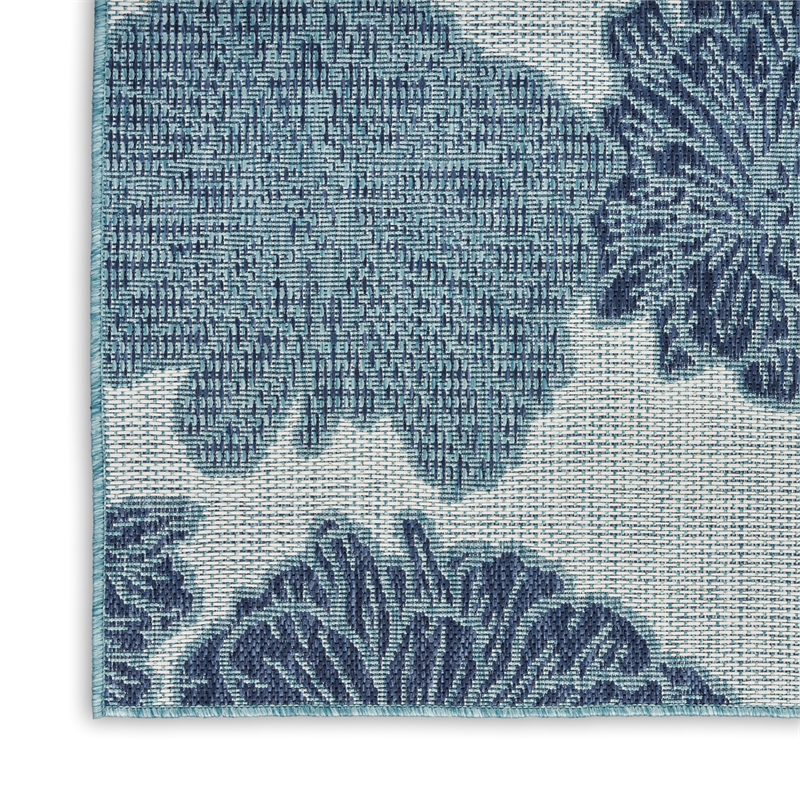Nourison Home Garden Oasis  9' x 12' Blue   Area Rug