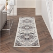 Nourison Home Elation 6' Runner Ivory Grey   Area Rug