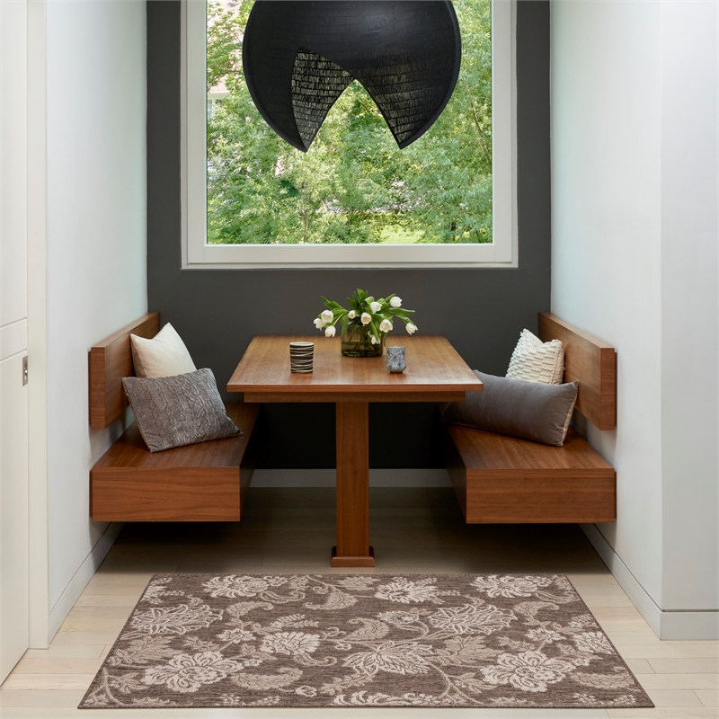 Nourison Home Garden Oasis  3' x 5' Mocha   Area Rug