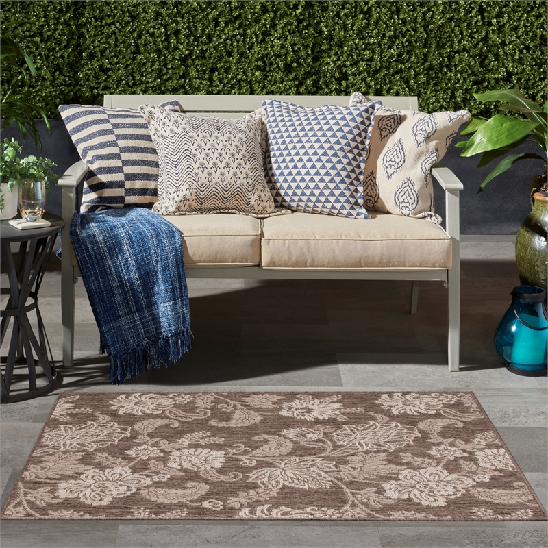 Nourison Home Garden Oasis  3' x 5' Mocha   Area Rug