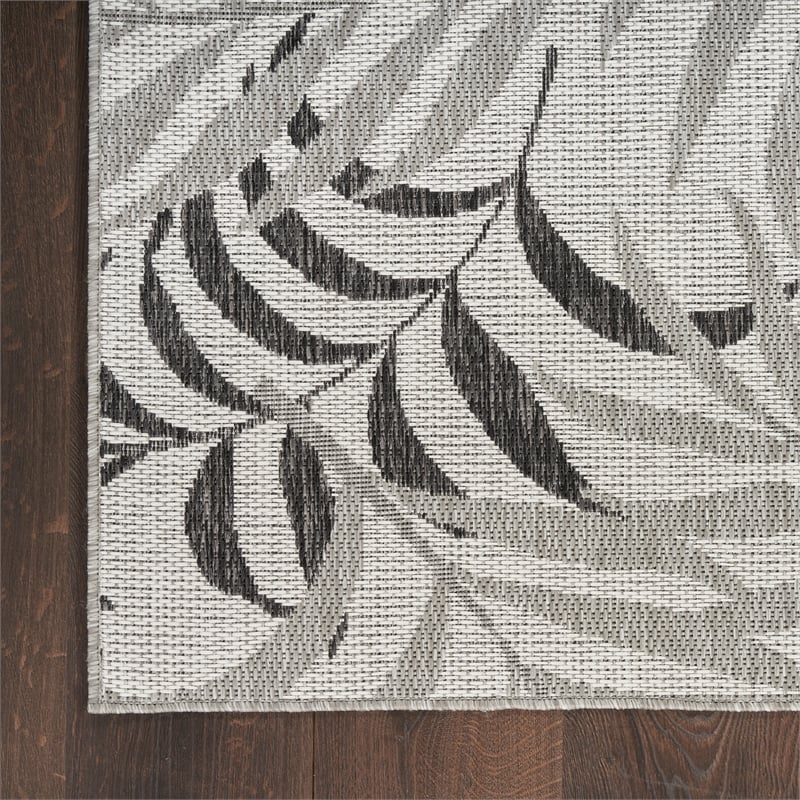 Nourison Home Garden Oasis  9' x 12' Grey   Area Rug