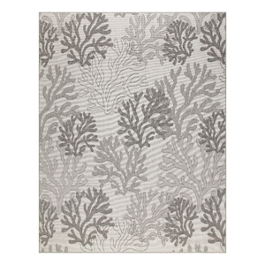 Nourison Home Garden Oasis  9' x 12' Grey   Area Rug