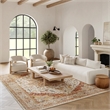 Nourison Petra 9' x 13' Ivory Rust Fabric Traditional Area Rug