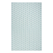 Nourison Reversible Indoor Outdoor 6' x 9' Aqua Fabric Contemporary Area Rug