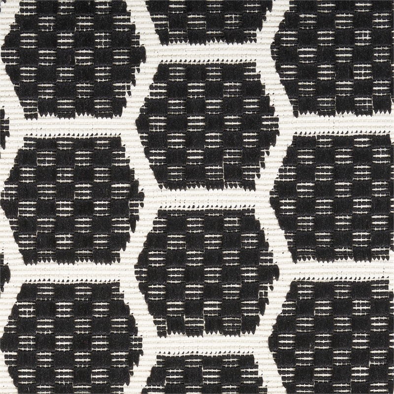 Nourison Reversible Indoor Outdoor 5' x 7' Black Fabric Contemporary Area Rug