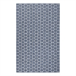 Nourison Reversible Indoor Outdoor 5' x 7' Blue Fabric Contemporary Area Rug