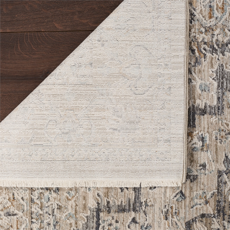 Nourison Nyle 9' x 11' Ivory Taupe Fabric Transitional Area Rug