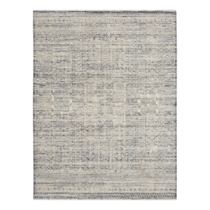 Nourison Nyle 9' x 11' Ivory Blue Fabric Transitional Area Rug