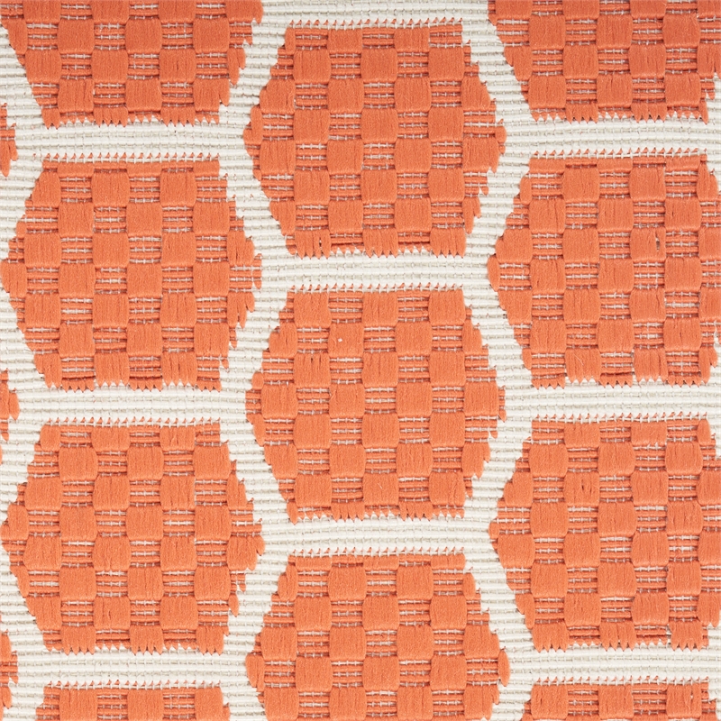 Nourison Reversible Indoor Outdoor 4' x 6' Coral Fabric Contemporary Area Rug