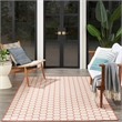 Nourison Reversible Indoor Outdoor 4' x 6' Coral Fabric Contemporary Area Rug