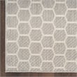 Nourison Reversible Indoor Outdoor 6' x 9' Gray Fabric Contemporary Area Rug