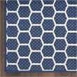 Nourison Reversible Indoor Outdoor 6' x 9' Navy Fabric Contemporary Area Rug