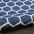 Nourison Reversible Indoor Outdoor 6' x 9' Navy Fabric Contemporary Area Rug