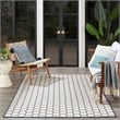 Nourison Reversible Indoor Outdoor 6' x 9' Navy Fabric Contemporary Area Rug
