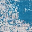Nourison Grafix 6' Runner Blue Fabric Transitional Area Rug