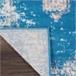 Nourison Grafix 6' Runner Blue Fabric Transitional Area Rug