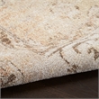 Nourison Astra Machine Washable Center medallion Beige Fabric Area Rug (2' x 4')