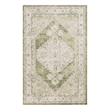 Nourison Astra Machine Washable Center medallion Ivory Green  Area Rug (2' x 4')