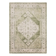 Nourison Astra Machine Washable Center medallion Ivory Green  Area Rug (5' x 7')