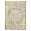 Nourison Astra Machine Washable Center medallion Ivory Green  Area Rug (5' x 7')