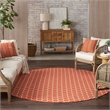 Nourison Reversible Ind/Outd 8' x Round Coral Area Rug