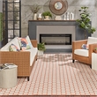 Nourison Reversible Ind/Outd 9' x 12' Coral Area Rug
