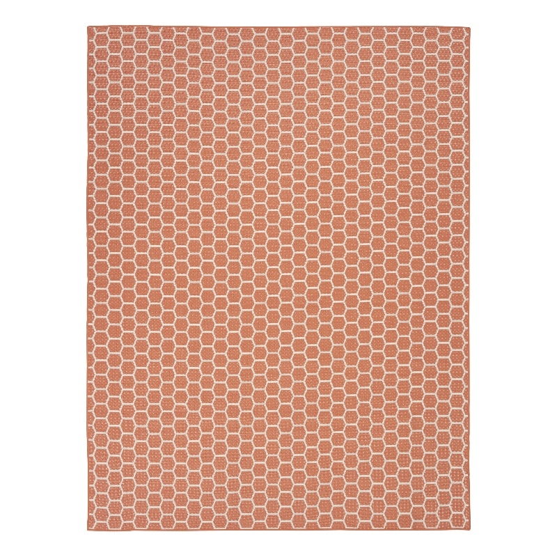 Nourison Reversible Ind/Outd 9' x 12' Coral Area Rug
