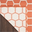 Nourison Reversible Ind/Outd 10' Runner Coral Area Rug