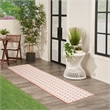 Nourison Reversible Ind/Outd 10' Runner Coral Area Rug