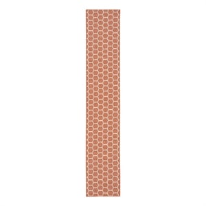Nourison Reversible Ind/Outd 10' Runner Coral Area Rug