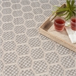 Nourison Reversible Ind/Outd 8' x 10' Grey Area Rug