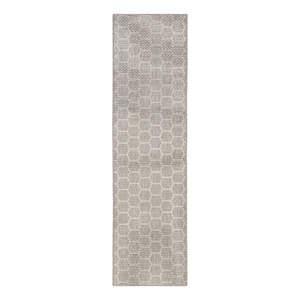 Nourison Reversible Ind/Outd 8' Runner Grey Area Rug