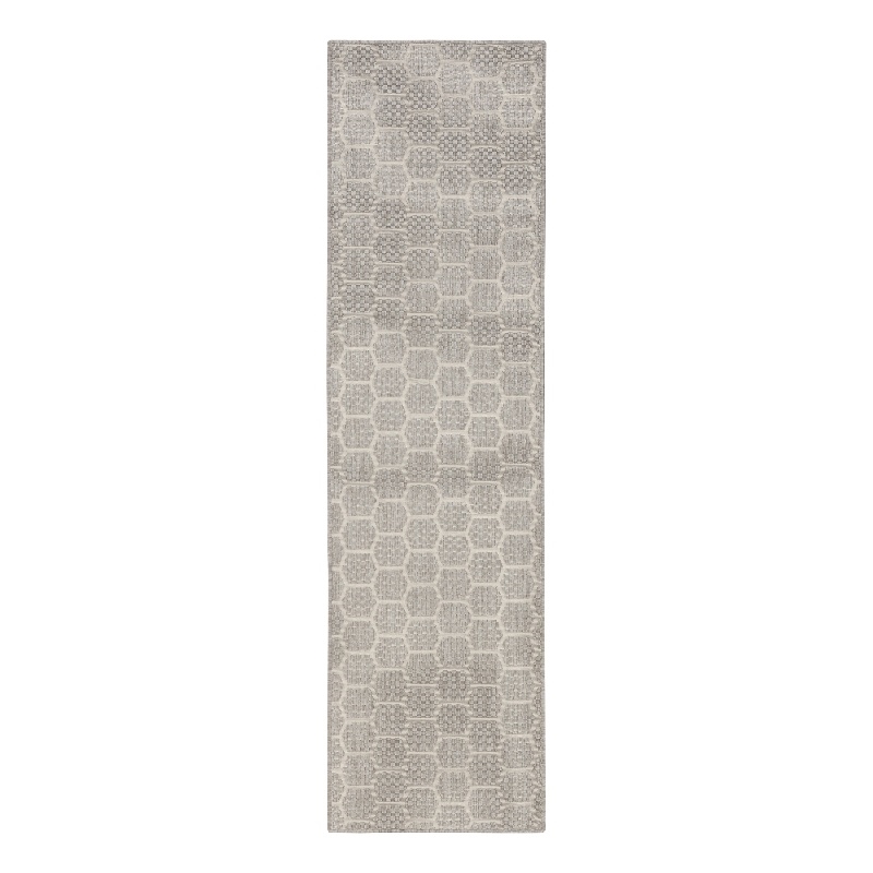 Nourison Reversible Ind/Outd 6' Runner Grey Area Rug