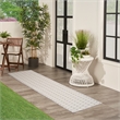 Nourison Reversible Ind/Outd 10' Runner Grey Area Rug