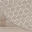 Nourison Reversible Ind/Outd 8' x Round Grey Area Rug