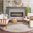 Nourison Reversible Ind/Outd 8' x Round Grey Area Rug
