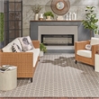 Nourison Reversible Ind/Outd 9' x 12' Grey Area Rug