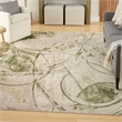 Nourison Astra Machine Washable 7' x 9' Beige Green Area Rug