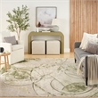 Nourison Astra Machine Washable 7' x 9' Beige Green Area Rug