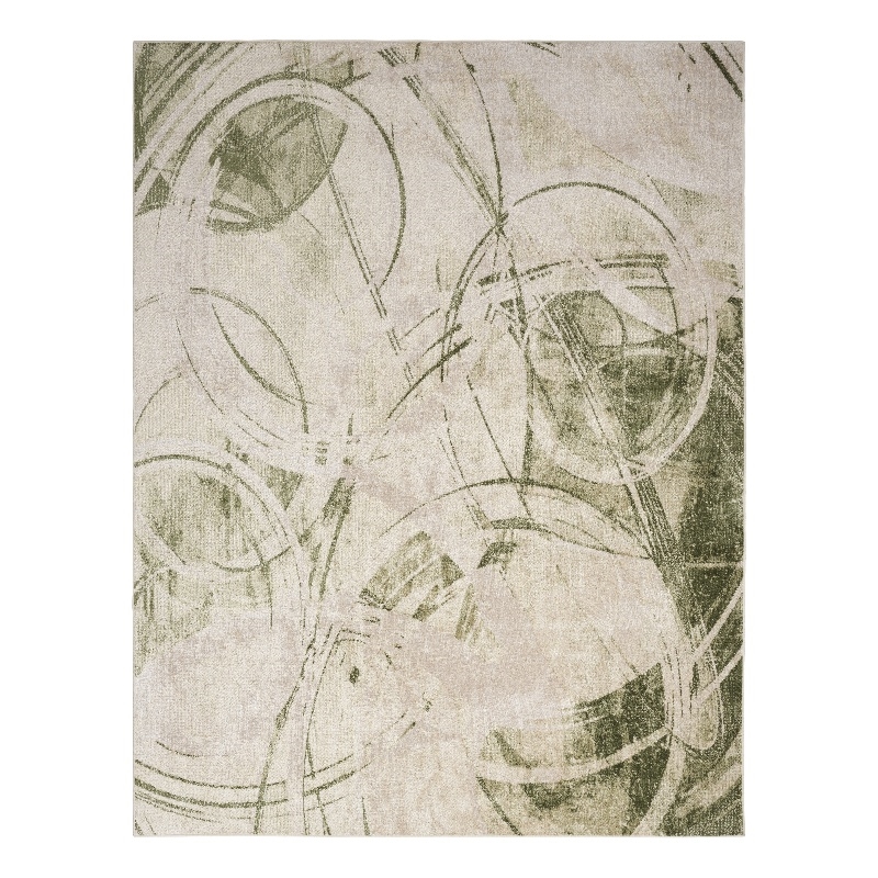 Nourison Astra Machine Washable 7' x 9' Beige Green Area Rug