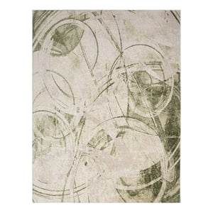 Nourison Astra Machine Washable 7' x 9' Beige Green Area Rug